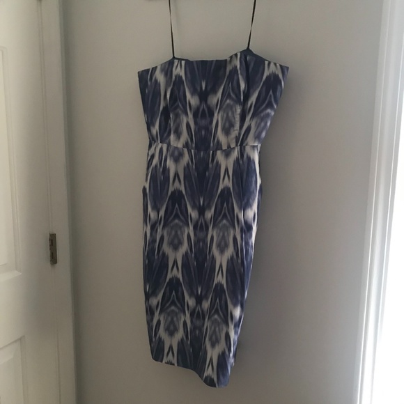 J. Crew | Strapless Silk Patterned Dress - Picture 4 of 11